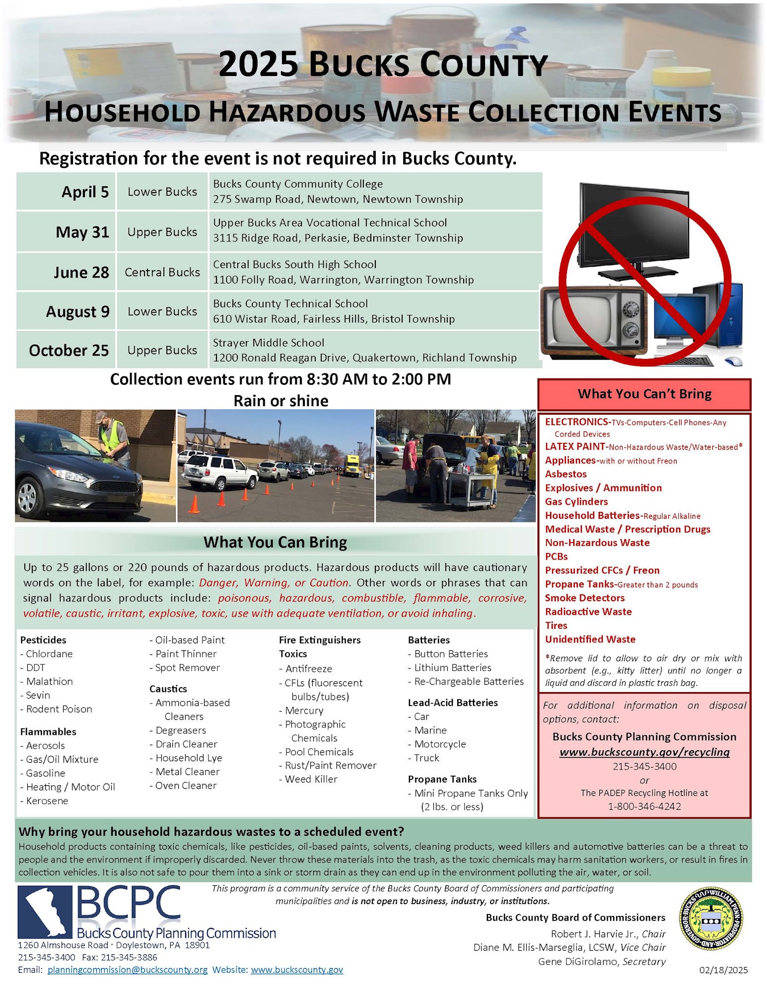 2025 Bucks County HHW Flyer