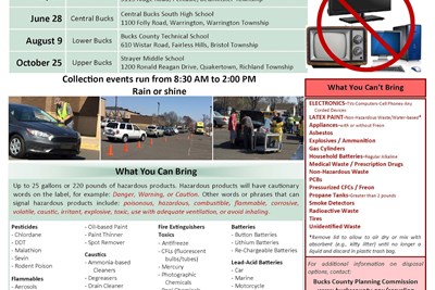 2025 Bucks County Household Hazardous Waste Collection Events