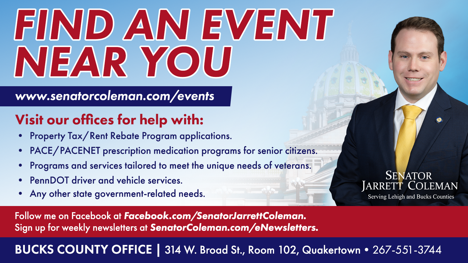 Coleman Bucks Newsletter Ad FB TW 1