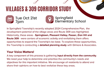 Help Shape the Future of Springfield's Villages & Route 309 Corridor