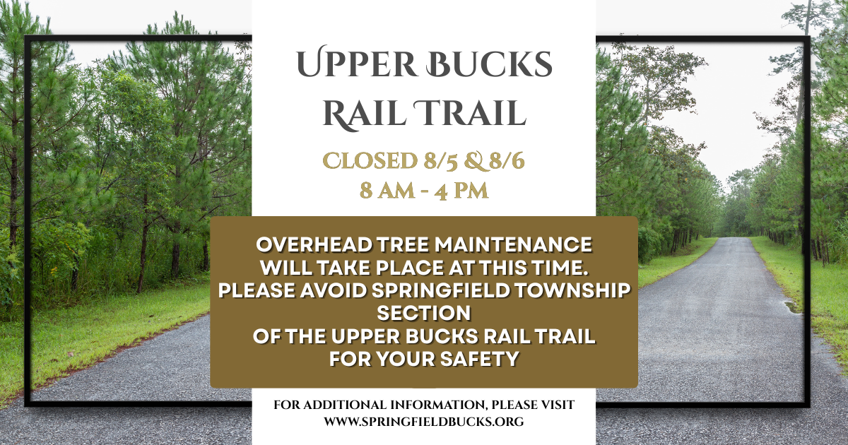 Temporary Closure: Upper Bucks Rail Trail