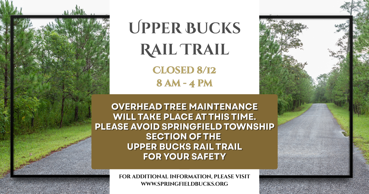 Trail Maintenance Update: Upper Bucks Rail Trail Closure Extended