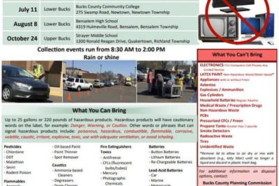 2026 Bucks County Household Hazardous Waste Collection Event